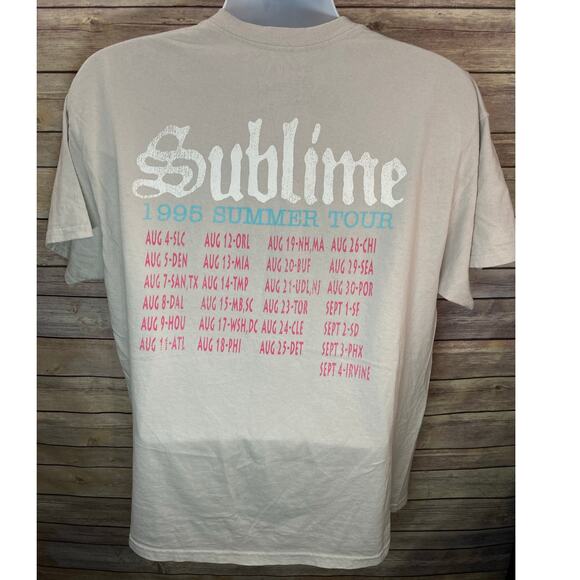 Official Sublime 1995 Summer Tour T-Shirt Men’s XL Black Double-Sided Reprint - Picture 1 of 10